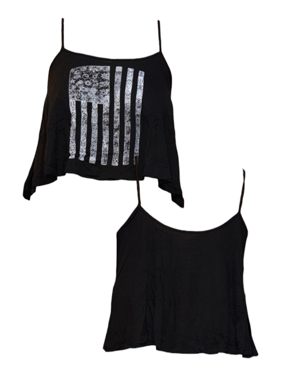 American Flag Cropped Graphic Tee